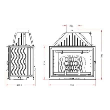 Каминная топка Invicta 800 Grande Vision с шибером в Гомеле
