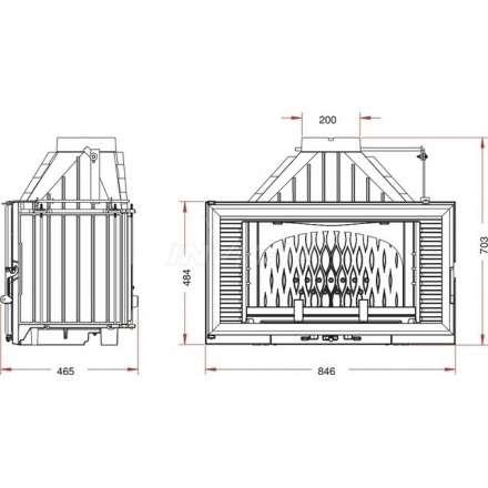 Каминная топка Invicta Horizontal 840 с шибером в Гомеле