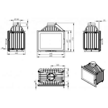 Каминная топка NORDflam Torn lux в Гомеле