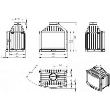 Каминная топка NORDflam Falcon в Гомеле