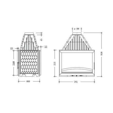 Каминная топка Invicta 800 Double Face в Гомеле
