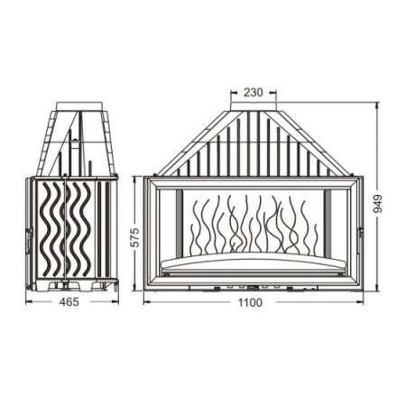 Каминная топка Invicta 1100 Grand Vision в Гомеле