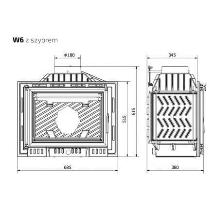 Каминная топка Kawmet W6-13,7 кВт в Гомеле