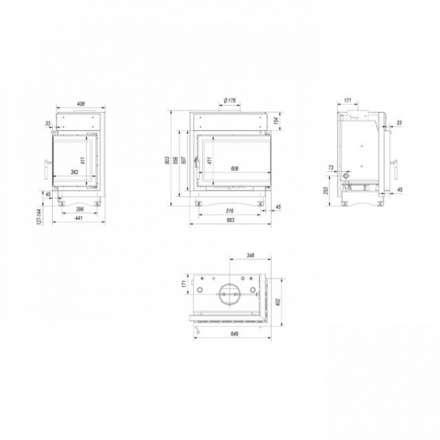 Каминная топка Kratki Maja/PW/BP/12/BS/W/Deco в Гомеле