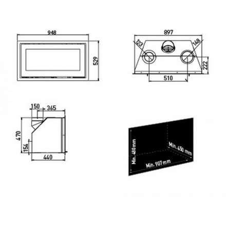 Каминная топка Lotus H470 W в Гомеле