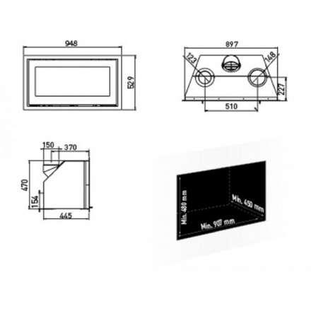 Каминная топка Lotus H470 W Magic в Гомеле