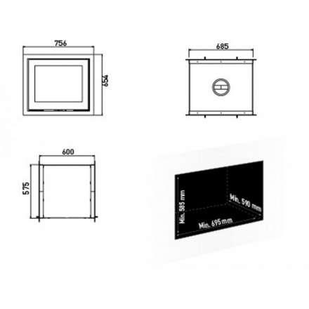 Каминная топка Lotus H570 T Magic в Гомеле