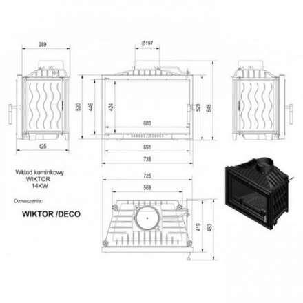 Каминная топка Kratki Wiktor/DECO в Гомеле
