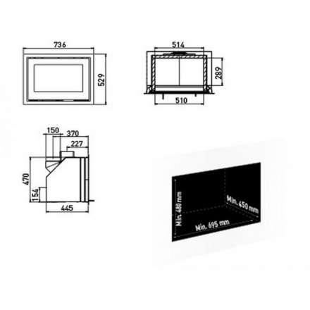 Каминная топка Lotus H470 Magic в Гомеле