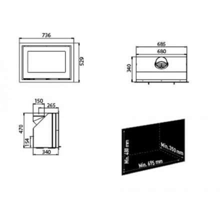 Каминная топка Lotus H370 Petite в Гомеле