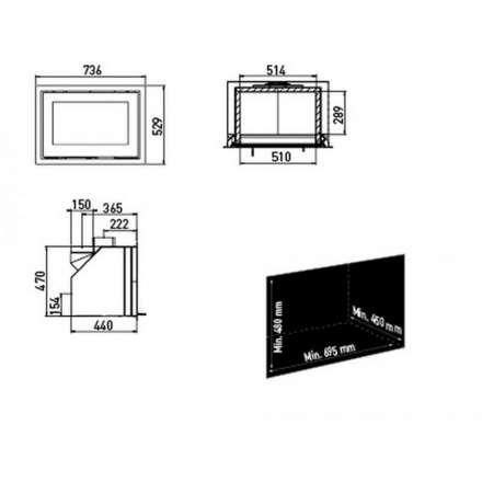 Каминная топка Lotus H370 Petite R в Гомеле