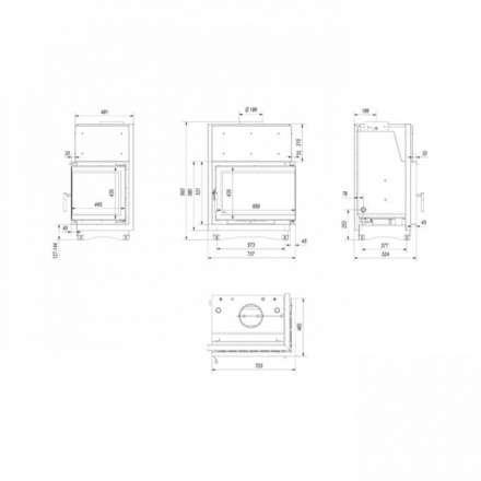 Каминная топка Kratki Zuzia/PW/BP/19/BS/W/Deco в Гомеле