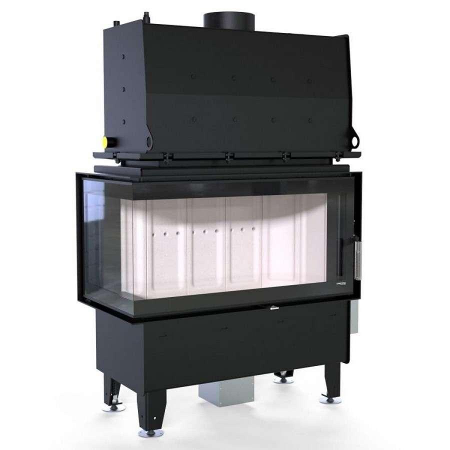 Каминная топка Defro Home RIVA ME BL SHORT угловая, с водяным контуром Амазонка бай фото в Гомеле