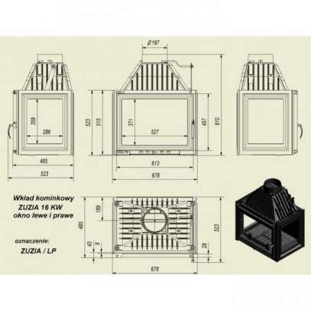 Каминная топка Kratki Zuzia/LP в Гомеле