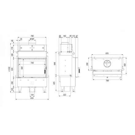 Каминная топка Defro Home Navi ME с водяным контуром в Гомеле