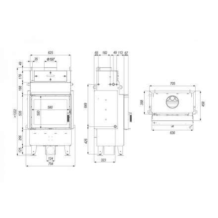 Каминная топка Defro Home Navi SM с водяным контуром в Гомеле