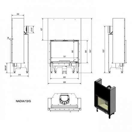 Каминная топка Kratki Nadia/13/G в Гомеле