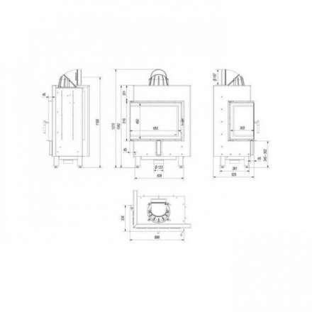 Каминная топка Kratki Lucy/12/L/BS в Гомеле