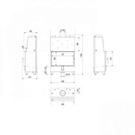 Каминная топка Kratki Lucy/PW/16/W в Гомеле