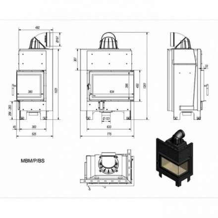 Каминная топка Kratki MBM/P/BS в Гомеле