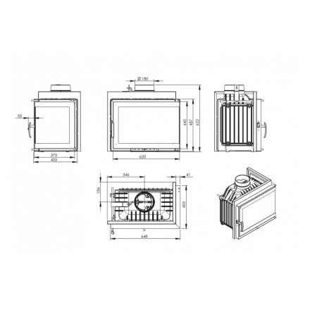Каминная топка NORDflam Parma left в Гомеле