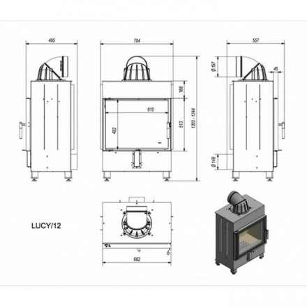Каминная топка Kratki Lucy/12 в Гомеле