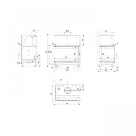 Каминная топка Kratki Oliwia/PW/BL/17/BS/W/Deco в Гомеле