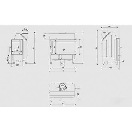 Каминная топка Kratki Zibi/P/BS/DECO в Гомеле