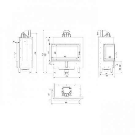 Каминная топка Kratki Lucy/14/L/BS в Гомеле