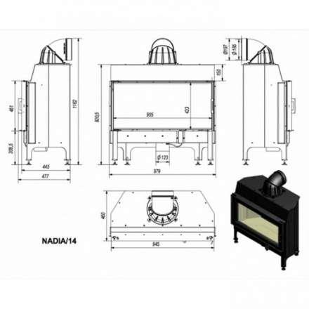 Каминная топка Kratki Nadia/14 в Гомеле