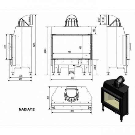 Каминная топка Kratki Nadia/12 в Гомеле