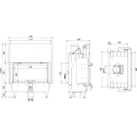 Каминная топка DEFRO HOME INTRA LA T G в Гомеле