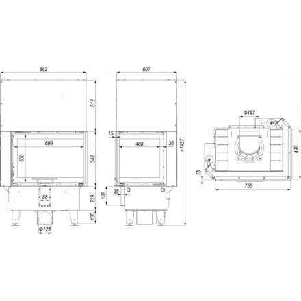 Каминная топка DEFRO HOME INTRA SM BL G в Гомеле