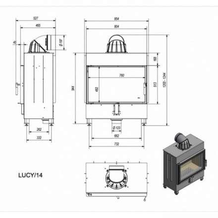Каминная топка Kratki Lucy/14 в Гомеле