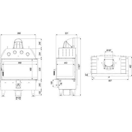 Каминная топка DEFRO HOME INTRA ME BL в Гомеле