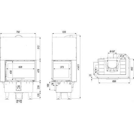 Каминная топка DEFRO HOME INTRA SM BL MINI G в Гомеле