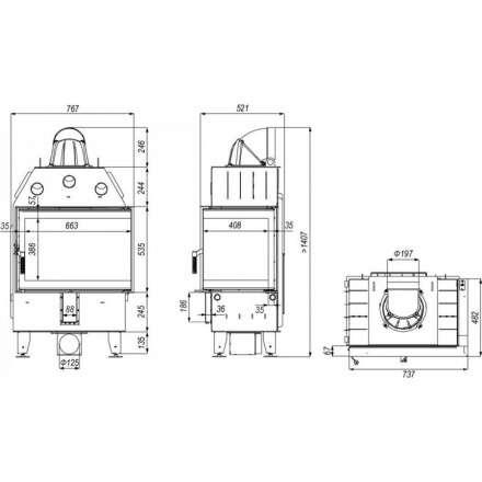 Каминная топка DEFRO HOME INTRA SM BL в Гомеле