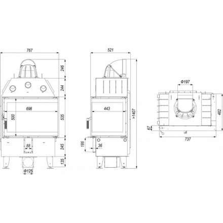 Каминная топка DEFRO HOME INTRA SM BP в Гомеле