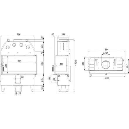 Каминная топка INTRA ME BP SLIM в Гомеле