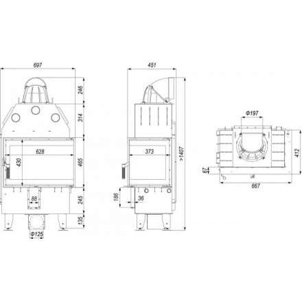 Каминная топка DEFRO HOME INTRA SM BL MINI в Гомеле