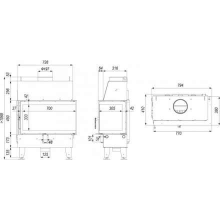 Каминная топка IMPULS ME BP в Гомеле