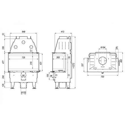Каминная топка DEFRO HOME INTRA SM C в Гомеле