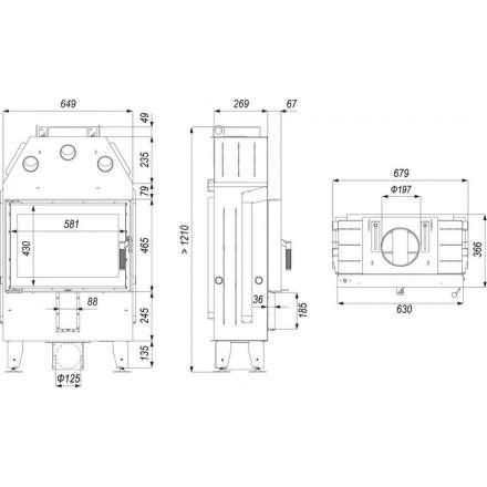 Каминная топка INTRA SM SLIM в Гомеле