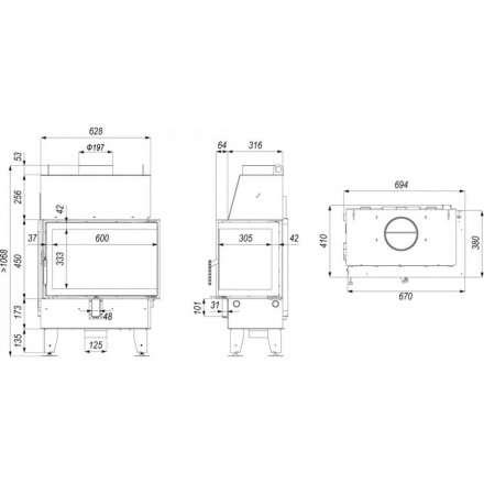 Каминная топка Defro Home IMPULS SM BL в Гомеле