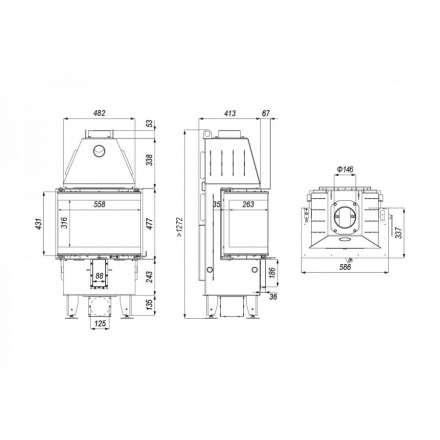 Каминная топка DEFRO HOME INTRA XSM C в Гомеле