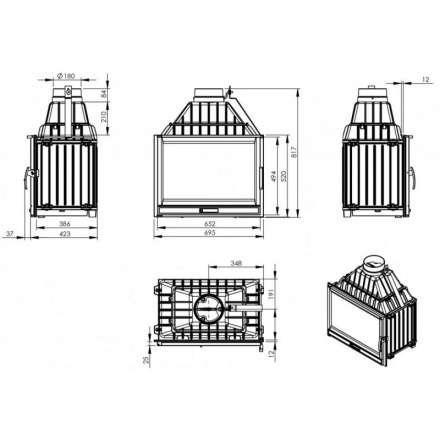 Каминная топка NORDflam Savona в Гомеле