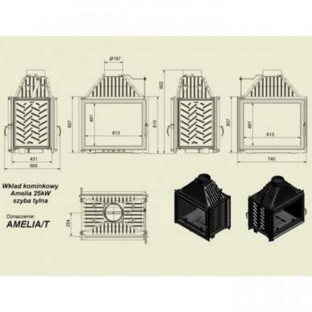 Каминная топка Kratki Amelia/T в Гомеле