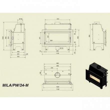 Каминная топка Kratki Mila/PW/24 в Гомеле