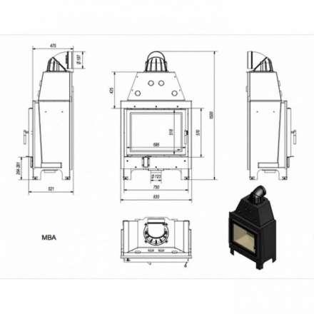 Каминная топка Kratki MBA в Гомеле