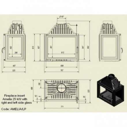 Каминная топка Kratki Amelia/LP в Гомеле